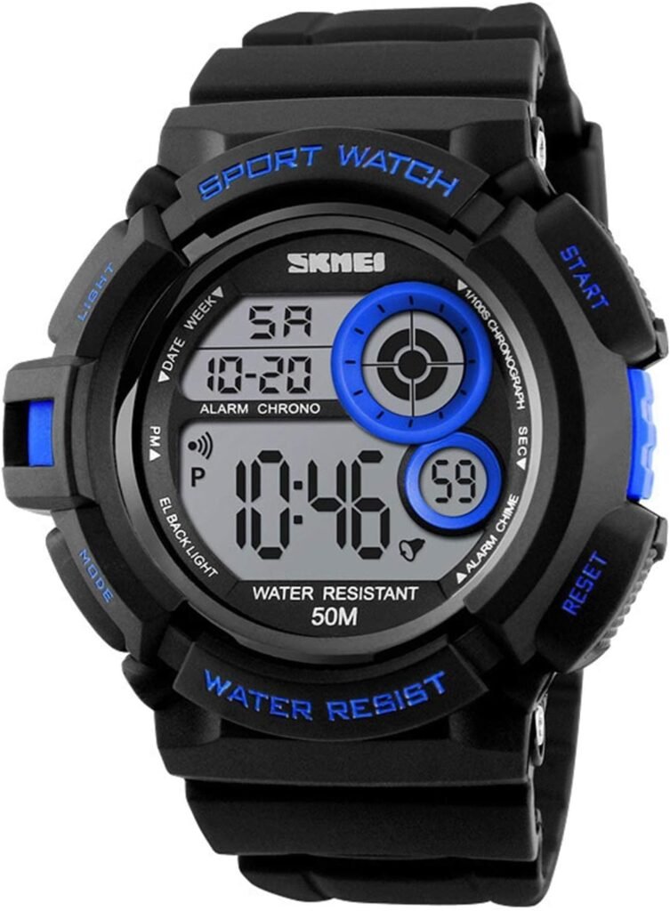 SMAALEB Luminous + Shockproof Digital Men’s Sports Military Watch, Alarm Reminder, Stopwatch Timing, Night Mode LED, Watches for Teenage Boys
