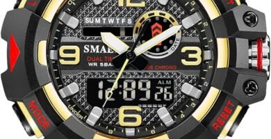 SMAALEB Stylish Red Digital Sports Watch for Teenage Boys and Men – Fashionable Plastic Wristwatch with Analog and Digital Display