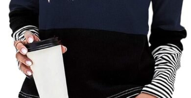 SMENG Ladies Long Sleeve Shirts Women Striped Crewneck Pullover Tunic Patchwork Tops SMENG Ladies Long Sleeve Shirts Women Striped Crewneck Pullover Tunic Patchwork Tops