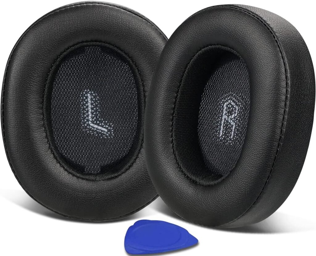 SOULWIT Earpads Cushions Replacement for JBL E55BT Over-Ear Wireless Headphones, Ear Pads with Softer Protein Leather-Black SOULWIT Earpads Cushions Replacement for JBL E55BT Over-Ear Wireless Headphones, Ear Pads with Softer Protein Leather-Black