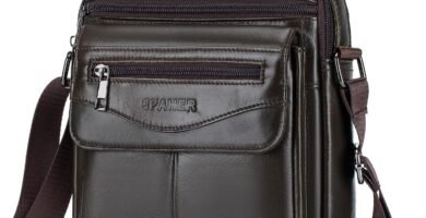 SPAHER Men Leather Handbags Shoulder Bags Messenger Business Bag Crossbody Satchel Sling Waterproof Travel Bag Daily Man Bag Gift with Adjustable Shoulder Strap for Ipad 9.7 Inch Coffee Brown SPAHER Men Leather Handbags Shoulder Bags Messenger Business Bag Crossbody Satchel Sling Waterproof Travel Bag Daily Man Bag Gift with Adjustable Shoulder Strap for Ipad 9.7 Inch Coffee Brown