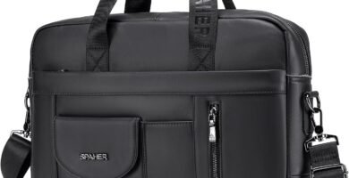 SPAHER Mens Leather Laptop Bag Briefcases for Men 15.6 Inch Leather Briefcase Business Work Laptop Handbag Messenger Bag Shoulder Bag with Removable Strap Daily Man Bag Gift for Man SPAHER Mens Leather Laptop Bag Briefcases for Men 15.6 Inch Leather Briefcase Business Work Laptop Handbag Messenger Bag Shoulder Bag with Removable Strap Daily Man Bag Gift for Man