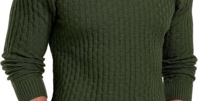 Sailwind Men’s Crew Neck Jumpers Waffle Sweater Pullover Long Sleeve Casual Knitwear with Ribbing Edge
