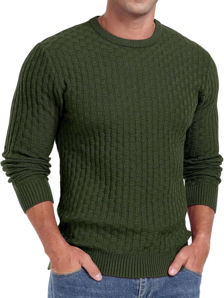 Sailwind Men’s Crew Neck Jumpers Waffle Sweater Pullover Long Sleeve Casual Knitwear with Ribbing Edge Sailwind Men’s Crew Neck Jumpers Waffle Sweater Pullover Long Sleeve Casual Knitwear with Ribbing Edge