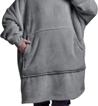 Silentnight Snugsie Oversized Blanket Hoodie – Big Ultra Soft Sherpa Fleece Warm Cosy Hooded Giant Wearable Blanket Hoody Throw for Women Men Adults Teens – Charcoal Grey