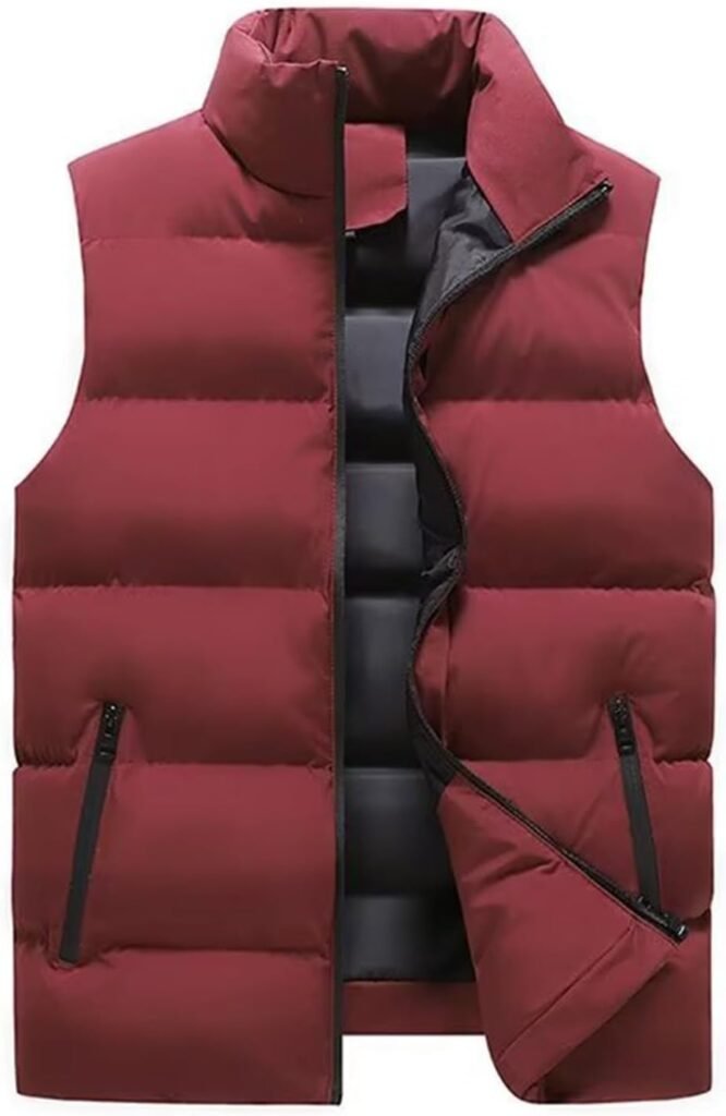 Sleeveless for Man Winter Fall Neck Cami Tank Thermal Plain Vest Puffer Jackets Outerwear Mens 2024 Trendy Y2K