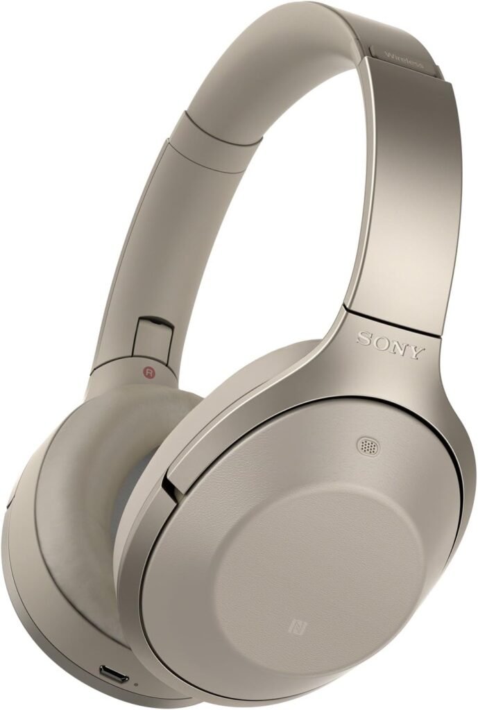 Sony MDR-1000X Wireless Bluetooth Noise Cancelling Ambient Sound Touch Sensor High Resolution Audio Headphones – Beige