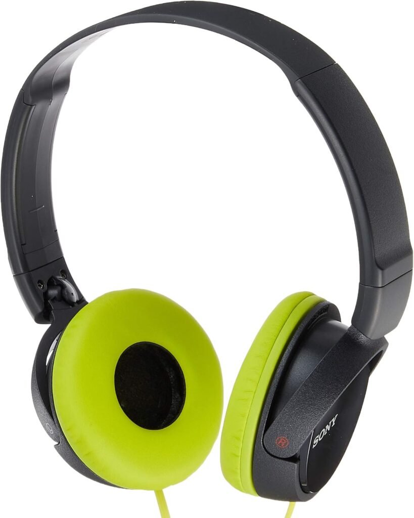 Sony MDR-ZX310 H Dynamic MDR-ZX310-H Closed Headphones – Lime Green/Grey