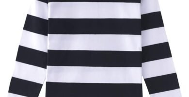 Spring&Gege Boys’ Cotton Long Sleeve Striped Crew Neck T-Shirt