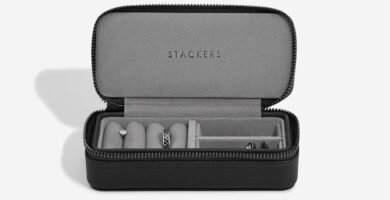 Stackers Black Medium Zipped Jewellery Box – Mens Stackers Black Medium Zipped Jewellery Box – Mens