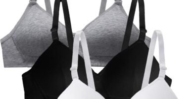Sunvivid 3 Pack Teen Girl’s Bra Cotton Puberty Wire Free Underwear with Adjustable Strap Training Bralette for 12-18 Years Girls and Women Sunvivid 3 Pack Teen Girl’s Bra Cotton Puberty Wire Free Underwear with Adjustable Strap Training Bralette for 12-18 Years Girls and Women