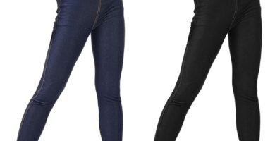 Sunvivid Girls Sport Leggings Teen Jeans Look Pants Full Length Yoga Trousers Stretchy Athletic Tights School Dance Workout Cycling Casual Wear for 5-15 Years (2 Pack) Sunvivid Girls Sport Leggings Teen Jeans Look Pants Full Length Yoga Trousers Stretchy Athletic Tights School Dance Workout Cycling Casual Wear for 5-15 Years (2 Pack)