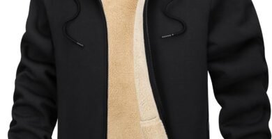 TACVASEN Men’s Sherpa Fleece Lined Hoodies Zip Up Hoodie Jacket Winter Hooded Sweatshirt Warm Thick Coats with Pockets