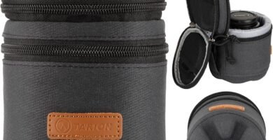 TARION Hard Camera Lens Case – Hard Shell Camera Lens Pouch Bag with Shoulder Strap Padded Case for DSLR SLR Lens Professional Shockproof Lens Carry Case Storage Bag Black S M L XL