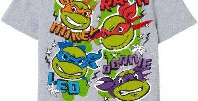 TEENAGE MUTANT NINJA Turtles Kids T-Shirt | Grey TMNT Graphic Tee for Boys & Girls | Short Sleeve Cartoon Apparel | Raphael, Mikey, Leo & Donatello Retro Tshirt | Movie Gift for Children & Teens TEENAGE MUTANT NINJA Turtles Kids T-Shirt | Grey TMNT Graphic Tee for Boys & Girls | Short Sleeve Cartoon Apparel | Raphael, Mikey, Leo & Donatello Retro Tshirt | Movie Gift for Children & Teens