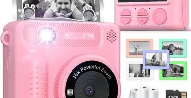 TERRAMUS Kids Camera Instant Print, 12MP 1080P Digital Camera for Kids Age 3-12, Christmas Birthday Gifts for 4 5 6 7 8 9 10 Year Old Girls Boys, 32GB Toddler HD Video Camera Print Photos Portable Toy