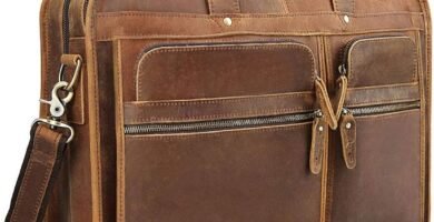 TIDING Leather Briefcase for Men 17″ Laptop Bag, Full Grain Leather Shoulder Messenger Bag Business Travel Carrying Computer Handbag with Adjustable Strap, Light Brown TIDING Leather Briefcase for Men 17″ Laptop Bag, Full Grain Leather Shoulder Messenger Bag Business Travel Carrying Computer Handbag with Adjustable Strap, Light Brown