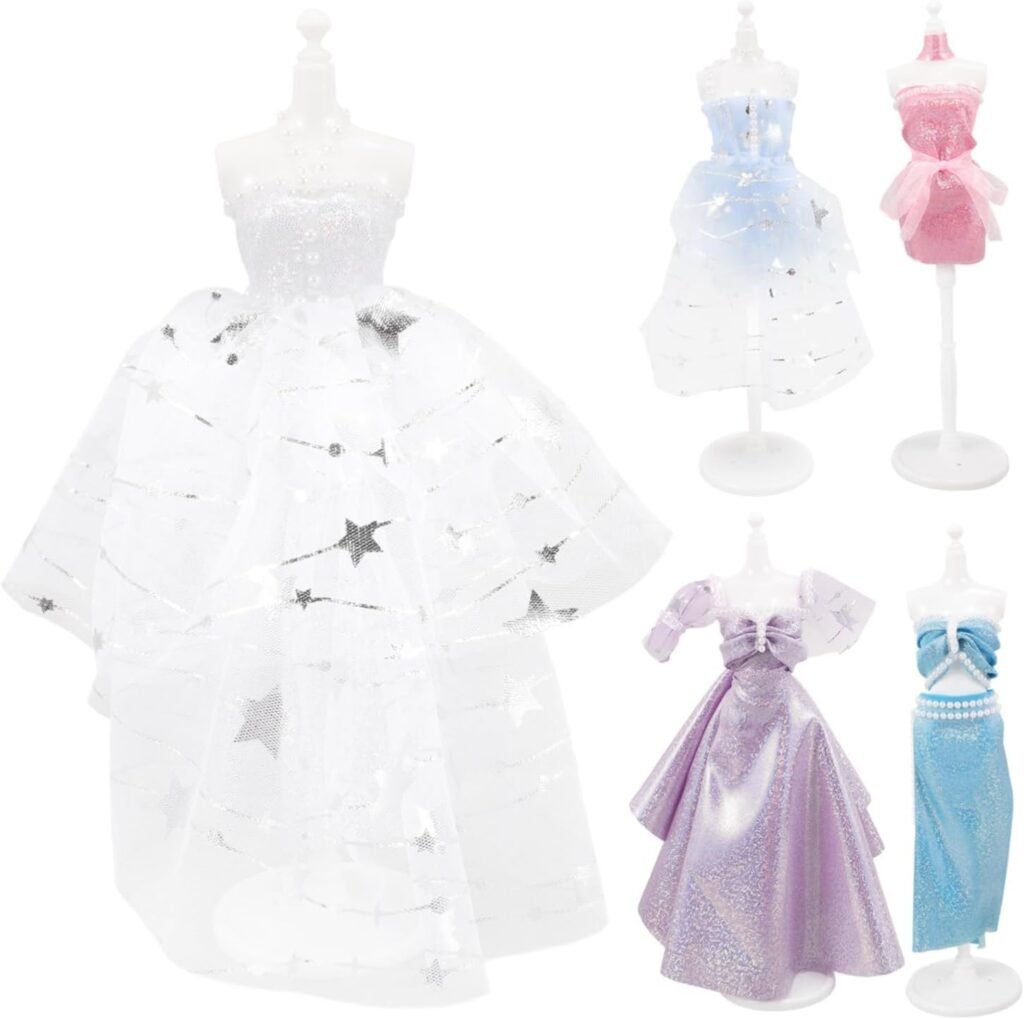 TOKIDNY 1 Set Crafts Material Mini Dress Design Kit DIY Doll Clothes Craft Kit for Fashion Design Toys for Creative Play for Young