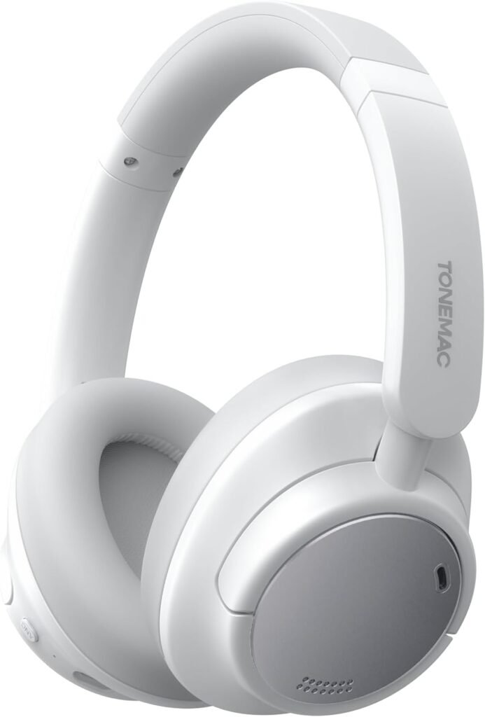 TONEMAC H7Pro Hybrid Active Noise Cancelling Headphones,Over Ear Headphones Wireless,Ultra Long 92H Playtime,5-Mic Clear Calls,Lightweight,Foldable,Multipoint Connection,Ideal for Travel Home Office TONEMAC H7Pro Hybrid Active Noise Cancelling Headphones,Over Ear Headphones Wireless,Ultra Long 92H Playtime,5-Mic Clear Calls,Lightweight,Foldable,Multipoint Connection,Ideal for Travel Home Office