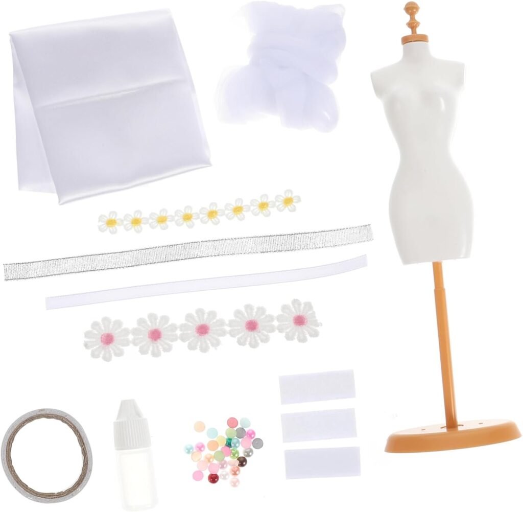 TOYANDONA 1 Set Gauze Skirt Material Package Dolls Girl Toys Fashion Designer Kits for Kid Toy Girl Clothes Girl Toys Fashion Design Games Mesh