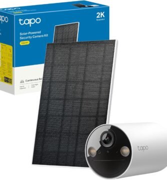Tapo 2K Solar Security Camera Kit, Rechargeable Battery and Solar Panel for Continuous Power, Indoor & Outdoor CCTV, Color Night Vision, AI Detection,Works with Alexa & Google(TC82 KIT) No Monthly Fee