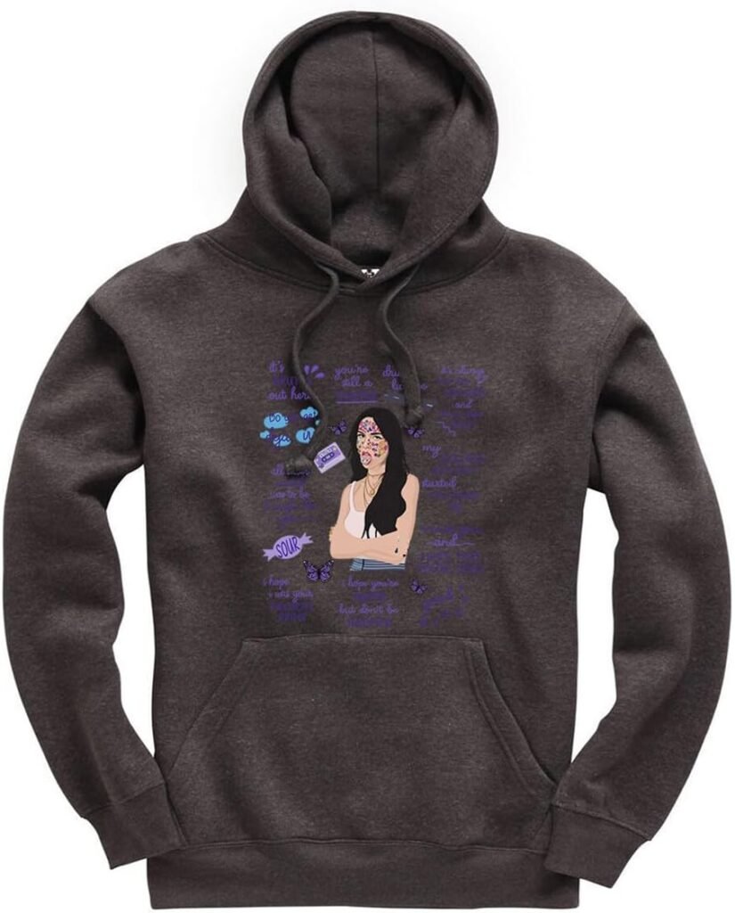 Taylor Brown Purple text and image Olivia Rodrigo Unisex Funny Kids Hoodie Jumper