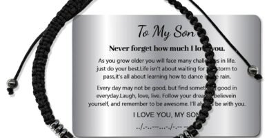 To My Son Bracelet,I Love You Morse Code Bracelet with Engraved Wallet Card,Men’s Adjustable Personalized Inspirational Handmade Bracelets,School Season Gift (silver, to son) To My Son Bracelet,I Love You Morse Code Bracelet with Engraved Wallet Card,Men’s Adjustable Personalized Inspirational Handmade Bracelets,School Season Gift (silver, to son)