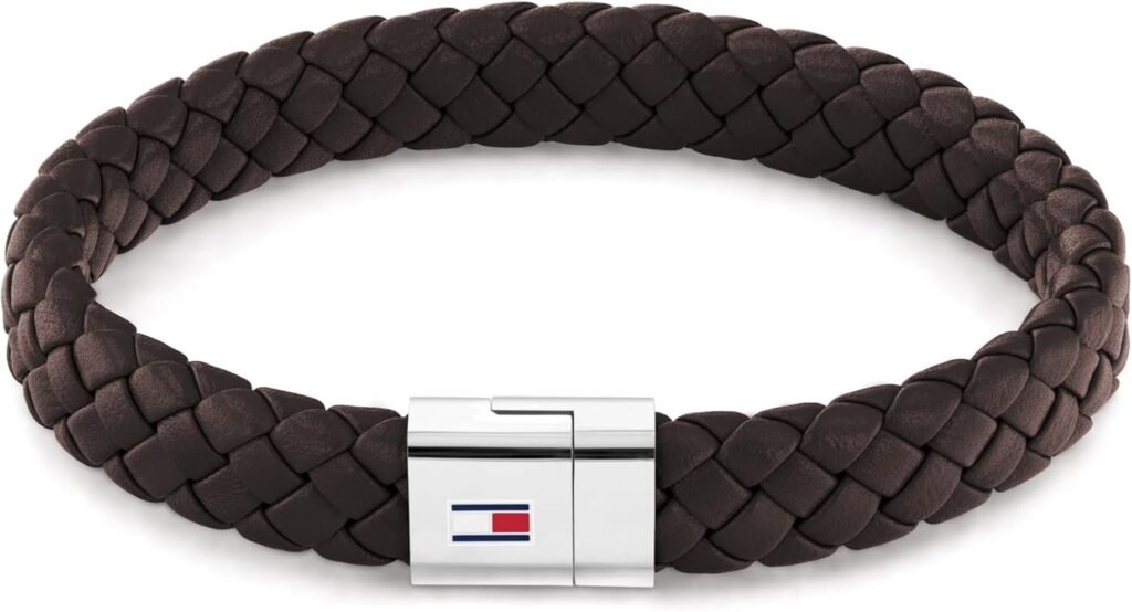 Tommy Hilfiger Jewelry Men’s Leather Bracelet – Available in Black or Brown