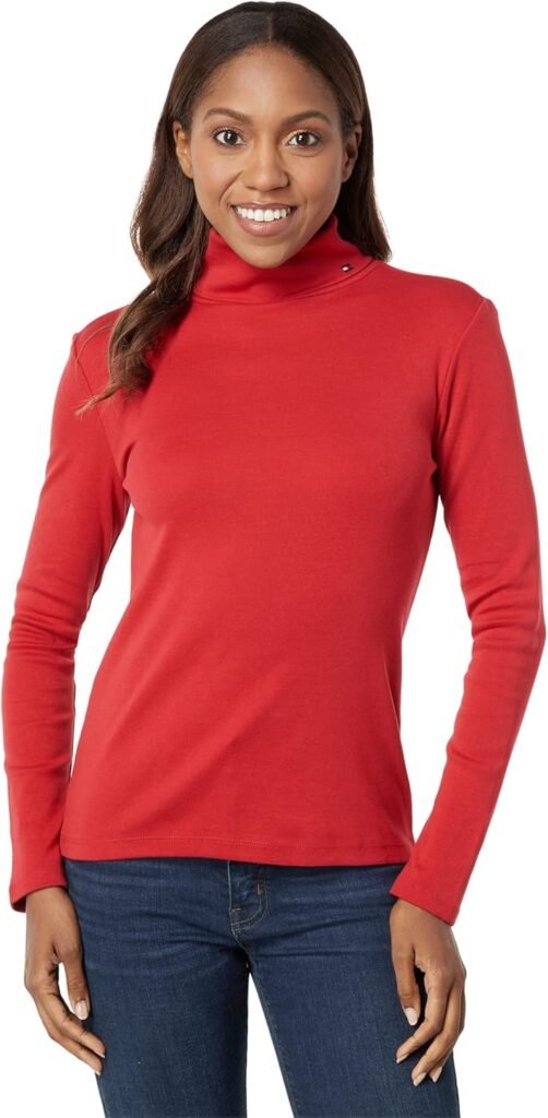 Tommy Hilfiger Women’s Long Sleeve Turtleneck Sweater Turtle Neck Tommy Hilfiger Women’s Long Sleeve Turtleneck Sweater Turtle Neck