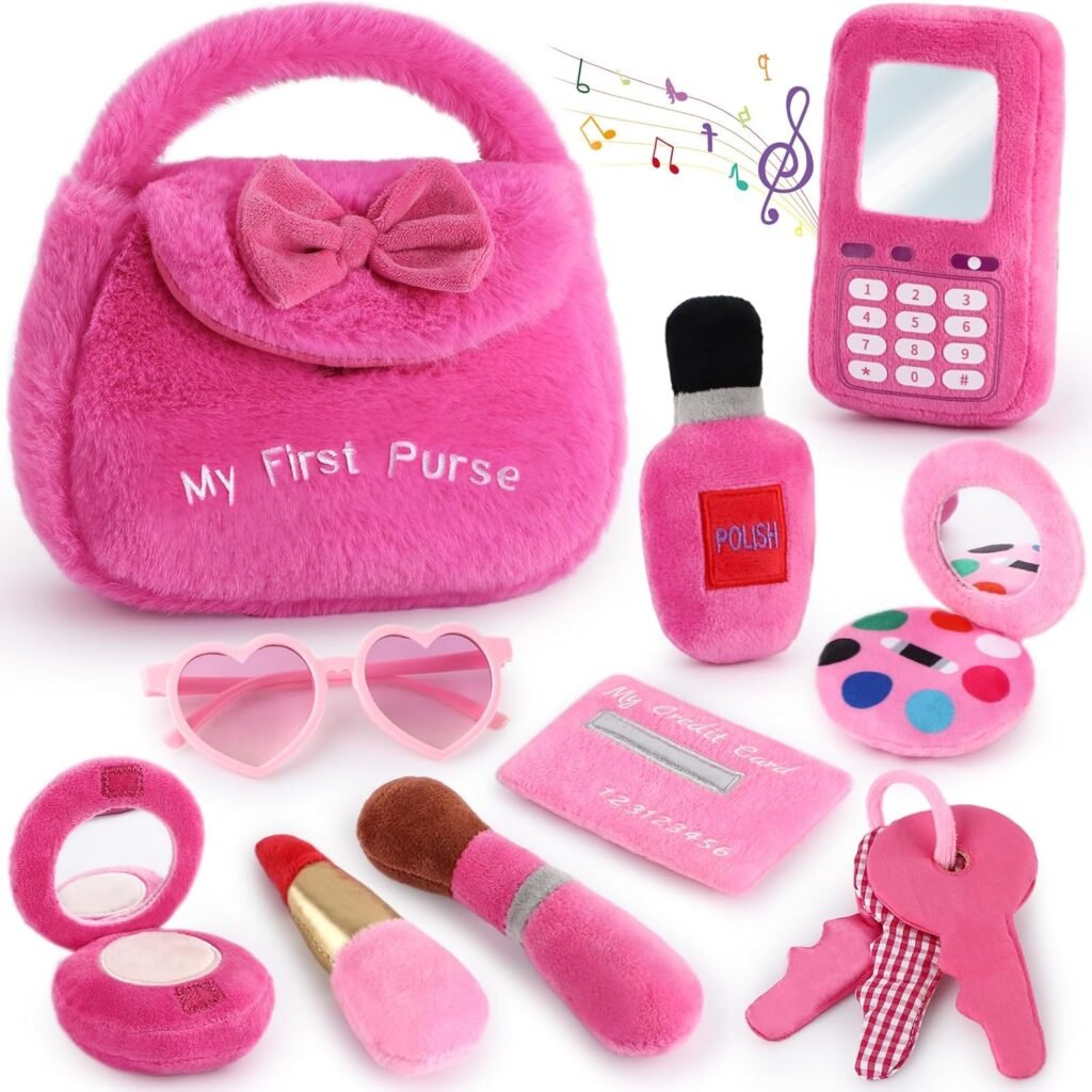 Toylink Play Purse for Little Girls and Toddlers My First Purse Toy with Handbag Pretend Makeup Phone Keys Sunglasses Credit Card Pretend Play Toy for Girl Age 2 3 4 5 Toylink Play Purse for Little Girls and Toddlers My First Purse Toy with Handbag Pretend Makeup Phone Keys Sunglasses Credit Card Pretend Play Toy for Girl Age 2 3 4 5