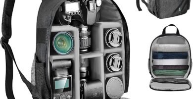 Trintion Camera Backpack Waterproof Photography Camera Case Laptop Photography Backpack with Removable Padded Insert for DSLR SLR Camera Lens Case Fits Up to 13 inch Laptop (Grey) Trintion Camera Backpack Waterproof Photography Camera Case Laptop Photography Backpack with Removable Padded Insert for DSLR SLR Camera Lens Case Fits Up to 13 inch Laptop (Grey)