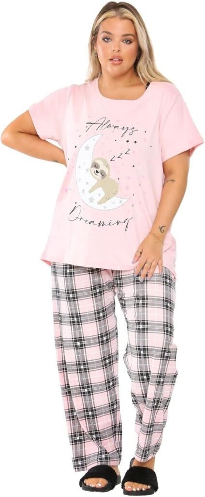 UC Ex Evans Plus Size Clothing for Women, Ladies Pyjamas Pjs Set Nightwear