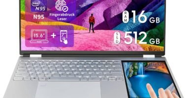 UDKED 15.6 Inch Laptops LCD Screen+7 Inch Touch Screen Dual Screen Laptop College Student & Business Computer,Quad-Core DDR4 N95 (up to 3.4Ghz),Office 2019 Notebook PC 16G+512G UDKED 15.6 Inch Laptops LCD Screen+7 Inch Touch Screen Dual Screen Laptop College Student & Business Computer,Quad-Core DDR4 N95 (up to 3.4Ghz),Office 2019 Notebook PC 16G+512G
