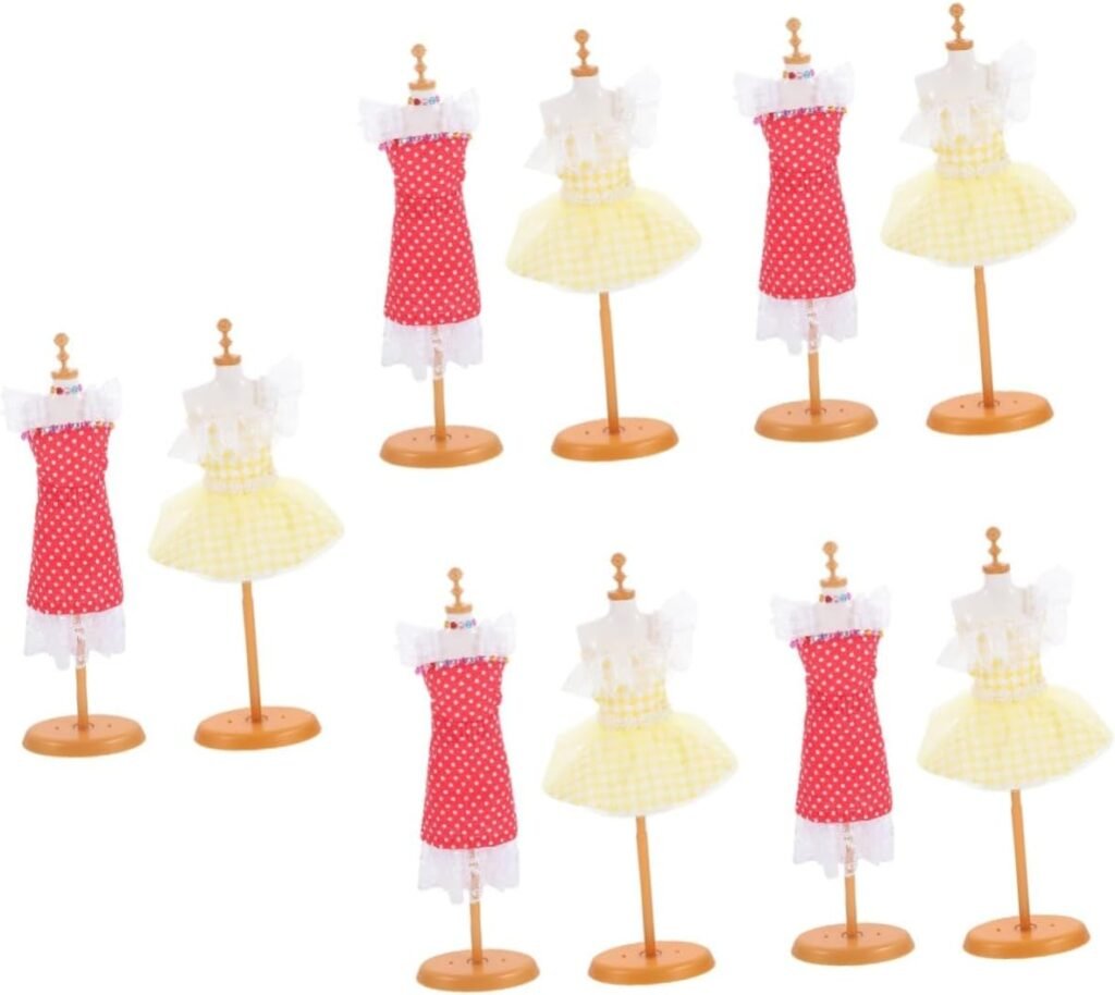 UPKOCH 5 Sets Gauze Skirt Material Package Crafts Fashion Designer Kits Girl Toys Girl Outfits Toys Doll Clothing Miniature Girl Fashion Design Clothing DIY Material Mesh