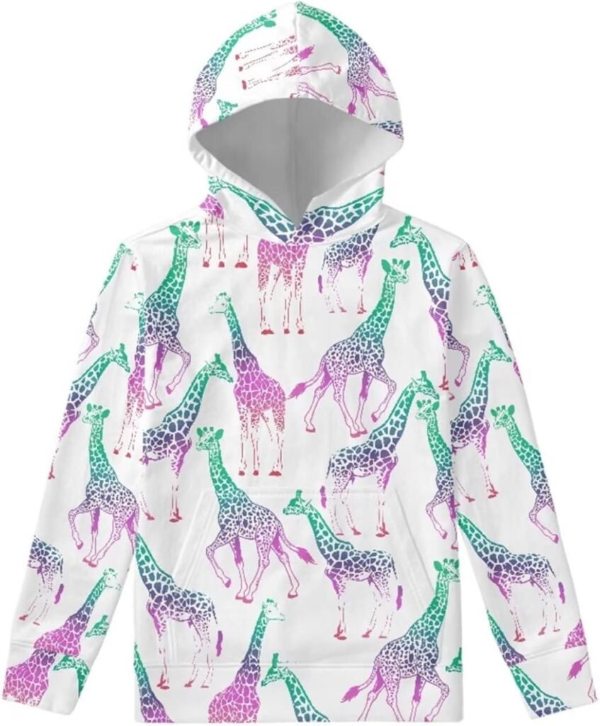 Uourmeti Fashion Hoodies for Teen Girls Boys Pullover Sweatshirts Sports Shirt