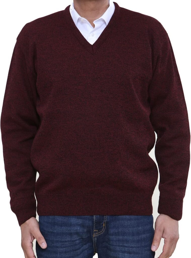 V Neck Jumper Long Sleeve Regular Smart Work Office Casual Wear Classic Style