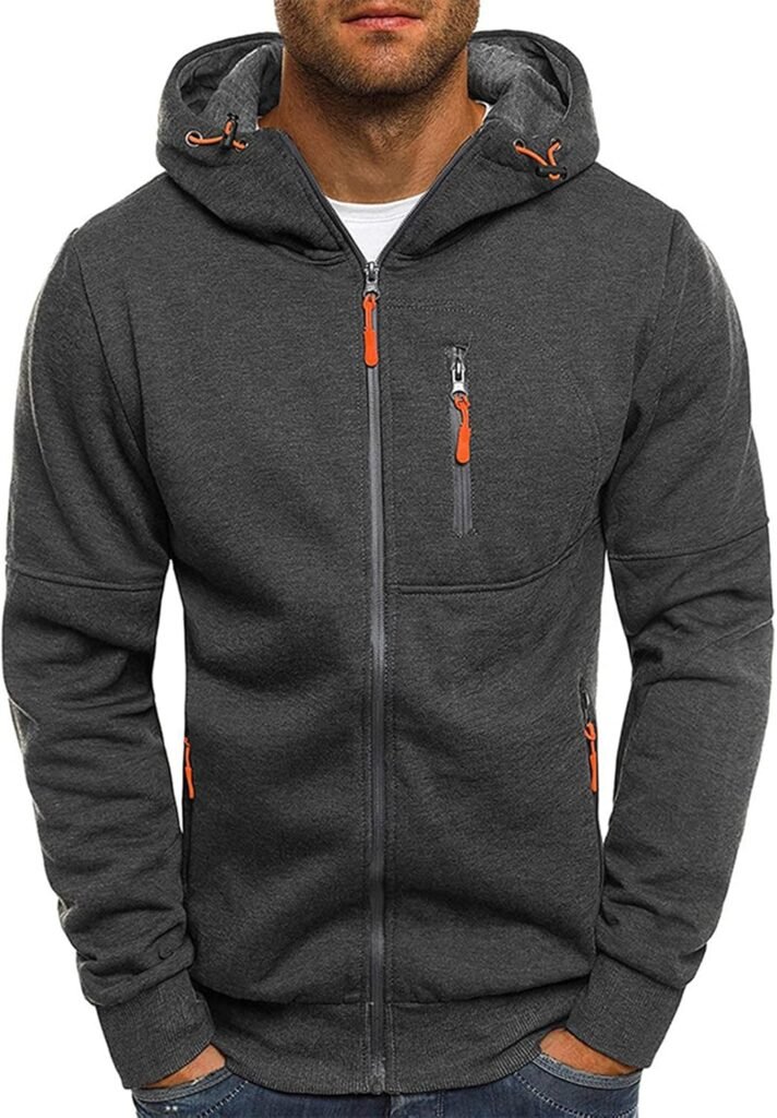 VANVENE Mens Hoodies Sweatshirt Jackets Long Sleeve Zipped Jumper Top Sweaters VANVENE Mens Hoodies Sweatshirt Jackets Long Sleeve Zipped Jumper Top Sweaters