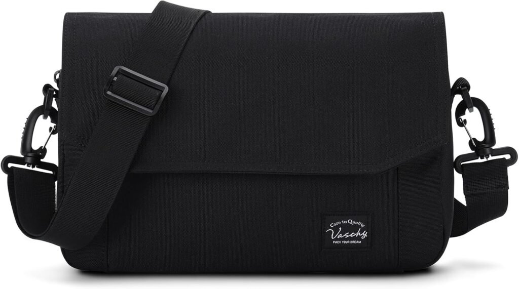 VASCHY Messenger Bag for Men, Lightweight Classic Shoulder Bag Casual Crossbody Satchel Courier Handbag for Work VASCHY Messenger Bag for Men, Lightweight Classic Shoulder Bag Casual Crossbody Satchel Courier Handbag for Work