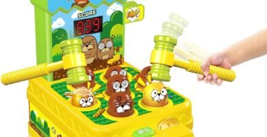 VATOS Whack Game Toy with Mole,Mini Electronic Arcade Pounding Bench Coin game with 2 Hammers Toy,Interactive Educational Developmental Game for Toddlers Kids Girls and Boys Age 3 4 5 6 Years Old VATOS Whack Game Toy with Mole,Mini Electronic Arcade Pounding Bench Coin game with 2 Hammers Toy,Interactive Educational Developmental Game for Toddlers Kids Girls and Boys Age 3 4 5 6 Years Old