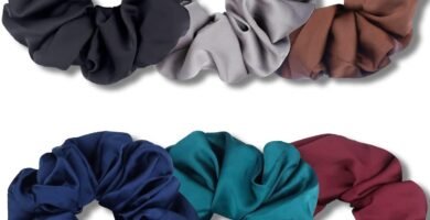 VENUSTE Large Scrunchies for Women Thick Hair, Premium Velvet Satin Big Scrunchy, Soft Ropes Ponytail Holder Hair Accessories, 6 Pack (Multi-Color) VENUSTE Large Scrunchies for Women Thick Hair, Premium Velvet Satin Big Scrunchy, Soft Ropes Ponytail Holder Hair Accessories, 6 Pack (Multi-Color)