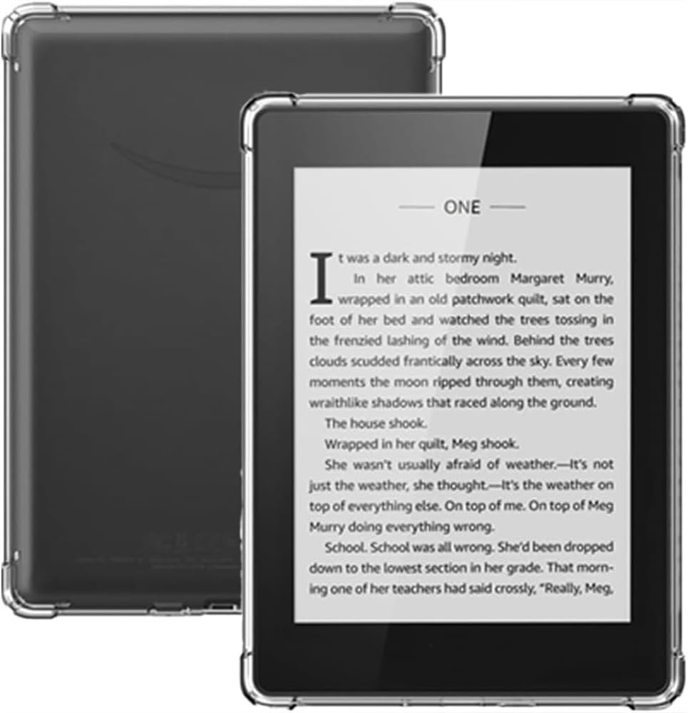 VOVIPO Clear Case for 7″ Kindle Paperwhite and Paperwhite Signature Edition(12th Generation,2024), Ultra Soft Flexible Transparent TPU Skin Bumper Back Cover Reinforced Corners for Kindle Colorsoft