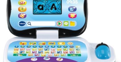 VTech Toddler Tech Laptop, Interactive Educational Computer Toy, 20 Games Learn Alphabet, Letters, Shapes, Numbers, Music & French, Kids Age 2, 3, 4 + Years, English Version,Blue,Medium VTech Toddler Tech Laptop, Interactive Educational Computer Toy, 20 Games Learn Alphabet, Letters, Shapes, Numbers, Music & French, Kids Age 2, 3, 4 + Years, English Version,Blue,Medium