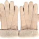 Vaisiteng Women’s Winter Sheepskin Fold Back Cuff Gloves, Seamed Shearling Leather Gloves for cold weather