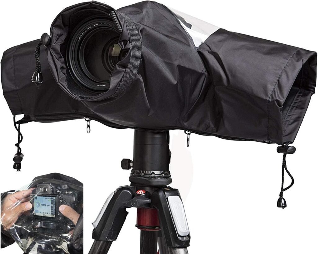 WANBY Waterproof Camera Rain Cover Professional Soft Black Camera Rain Covers for All DSLR SLR Cameras WANBY Waterproof Camera Rain Cover Professional Soft Black Camera Rain Covers for All DSLR SLR Cameras
