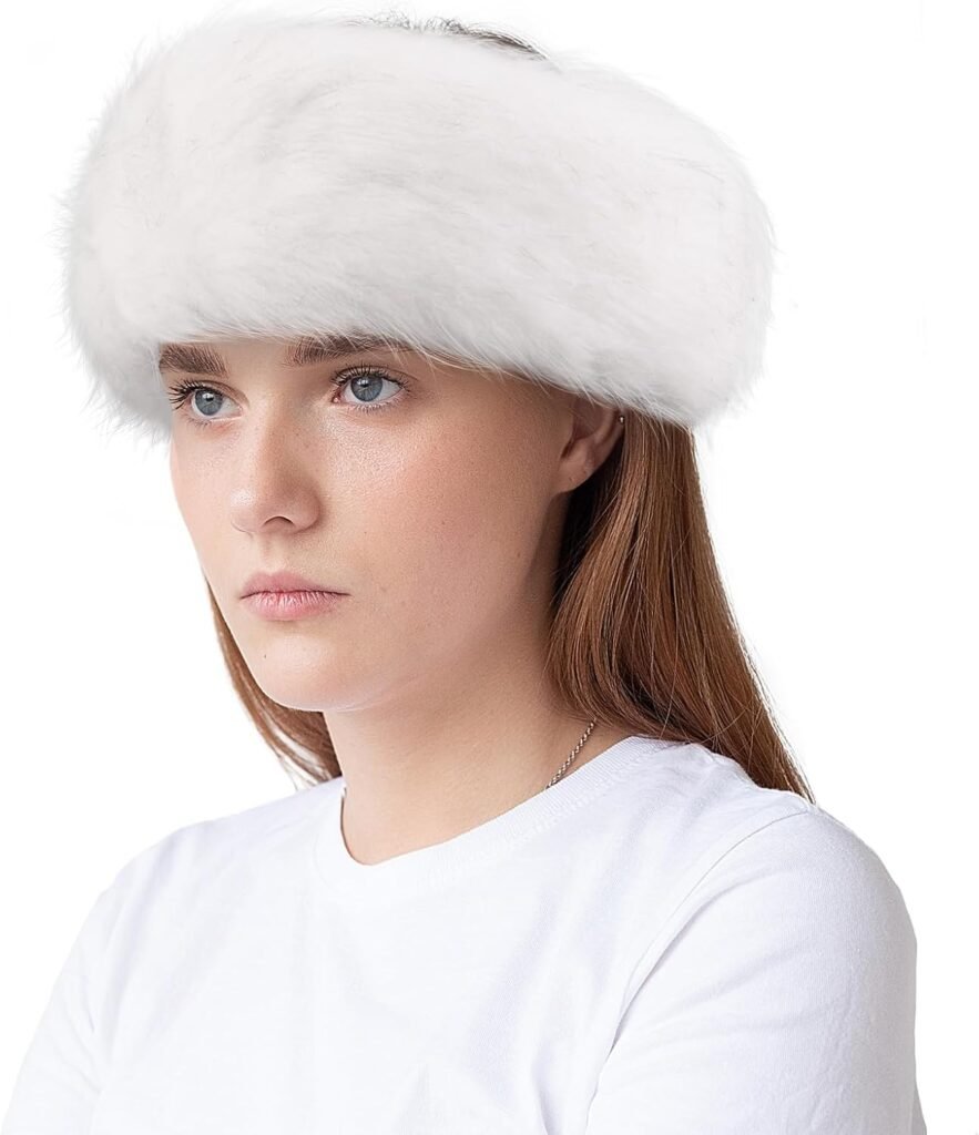 WLLHYF Faux Fur Headband Women Winter Earwarmer Earmuff Ski Hat (White) WLLHYF Faux Fur Headband Women Winter Earwarmer Earmuff Ski Hat (White)