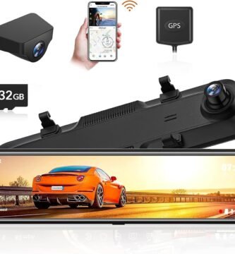 WOLFBOX 12” WiFi Mirror Dash Cam,2.5K Rear View Mirror Camera with 1080P Rear Camera Mirror Dash Cam Front and Rear,Dual Dash Camera, Parking Monitor