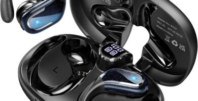 Wireless Bluetooth 5.3 Earbuds with CVC8.0 Noise Cancelling Mic, IP7 Waterproof Earphones Running 3D Stereo, 75H Sport Ear buds Earhooks for iOS/Android, Black Wireless Bluetooth 5.3 Earbuds with CVC8.0 Noise Cancelling Mic, IP7 Waterproof Earphones Running 3D Stereo, 75H Sport Ear buds Earhooks for iOS/Android, Black