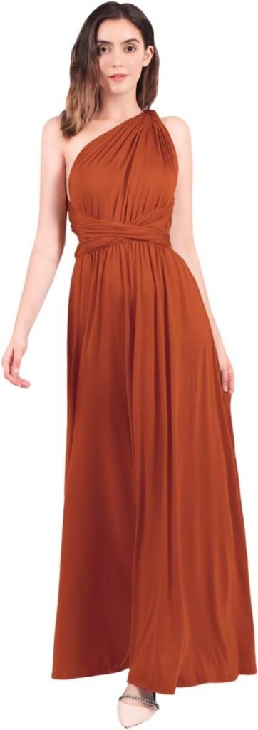 Women Sexy Multiway Infinity Bandage Wrap Backless Maxi Dress Wedding Bridesmaid Floor Length Evening Ball Gown