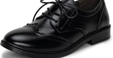 Womens Brogues Office Shoes Wingtip Oxfords Patent Leather Lace ups Low Heel Pumps Business Flats Lady Vintage Brogues