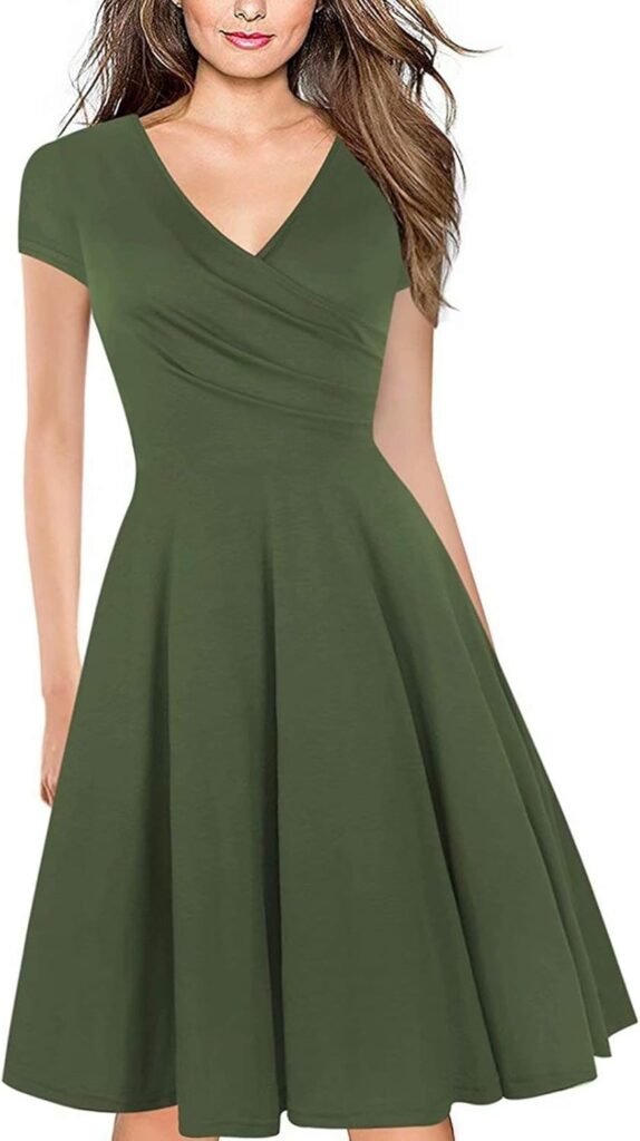 Women’s Criss-Cross Necklines V-Neck Cap Sleeve Floral Casual Work Stretch Swing Summer Dress Party Dress Women’s Criss-Cross Necklines V-Neck Cap Sleeve Floral Casual Work Stretch Swing Summer Dress Party Dress